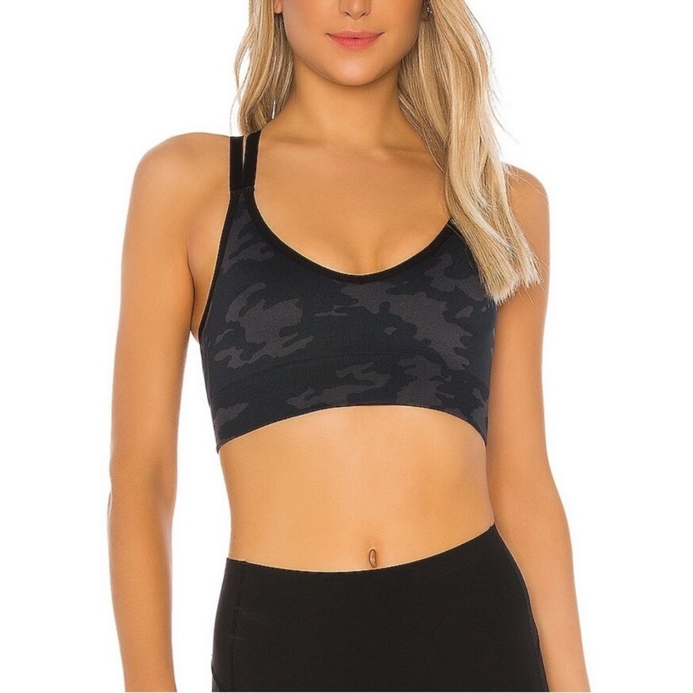 Spanx Look at Me Now Low impact Sports Bra in Black Camo